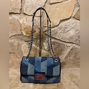 Michael Kors Sloan Patchwork Denim shoulder bag crossbody bag